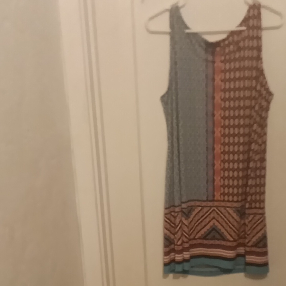 Colorful Geometric Pattern Dress